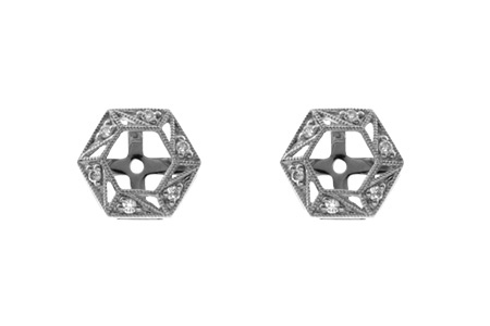 A009-63198: EARRING JACKETS .08 TW (FOR 0.50-1.00 CT TW STUDS)