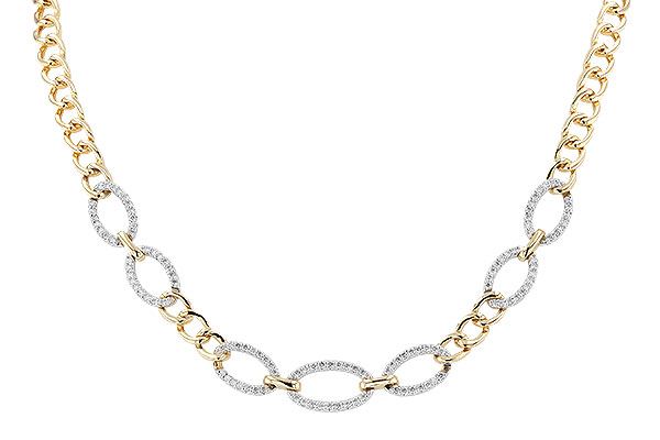 H283-20497: NECKLACE 1.12 TW (17")(INCLUDES BAR LINKS)